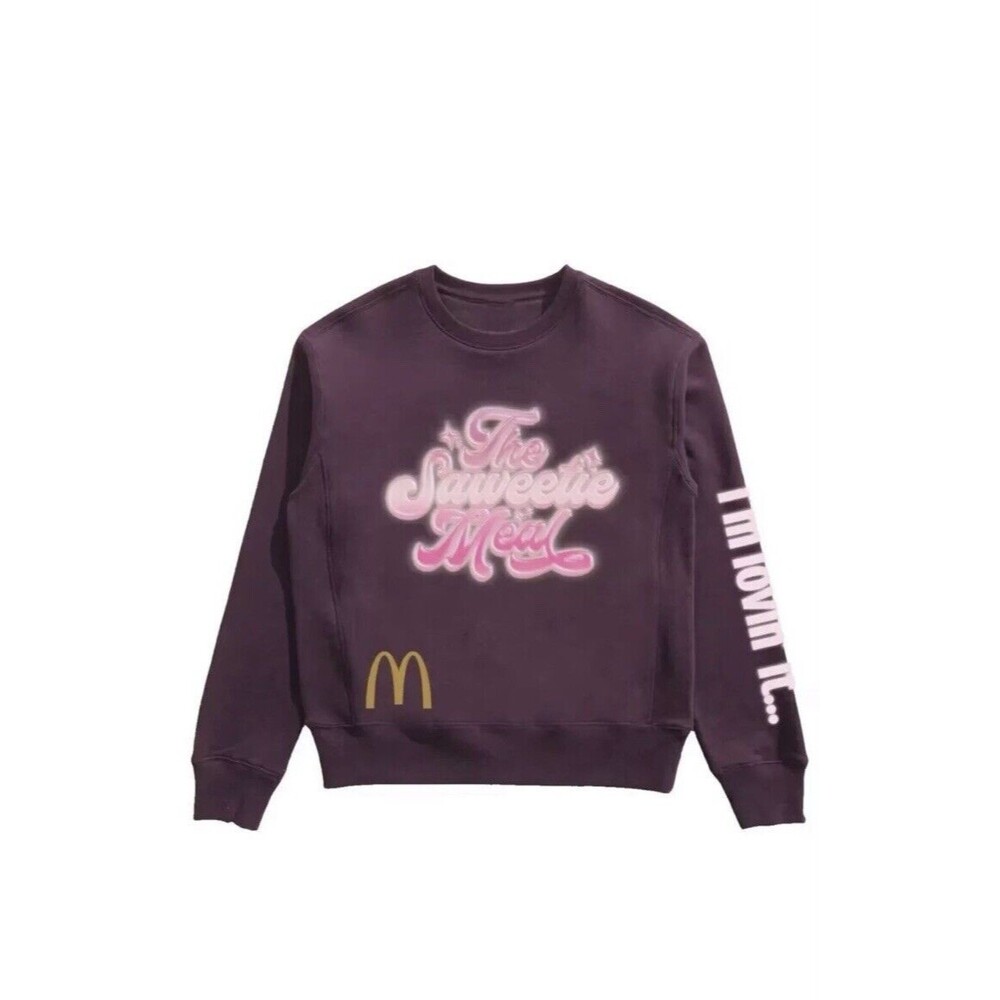 McDonald’s X THE SAWEETIE MEAL‎ TAWNY PORT XL Crewneck Sweater Brand New Sealed